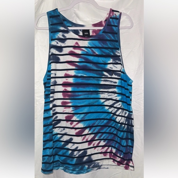 Vans men’s Striped Tie-Dye Tank Top medium - Picture 1 of 1
